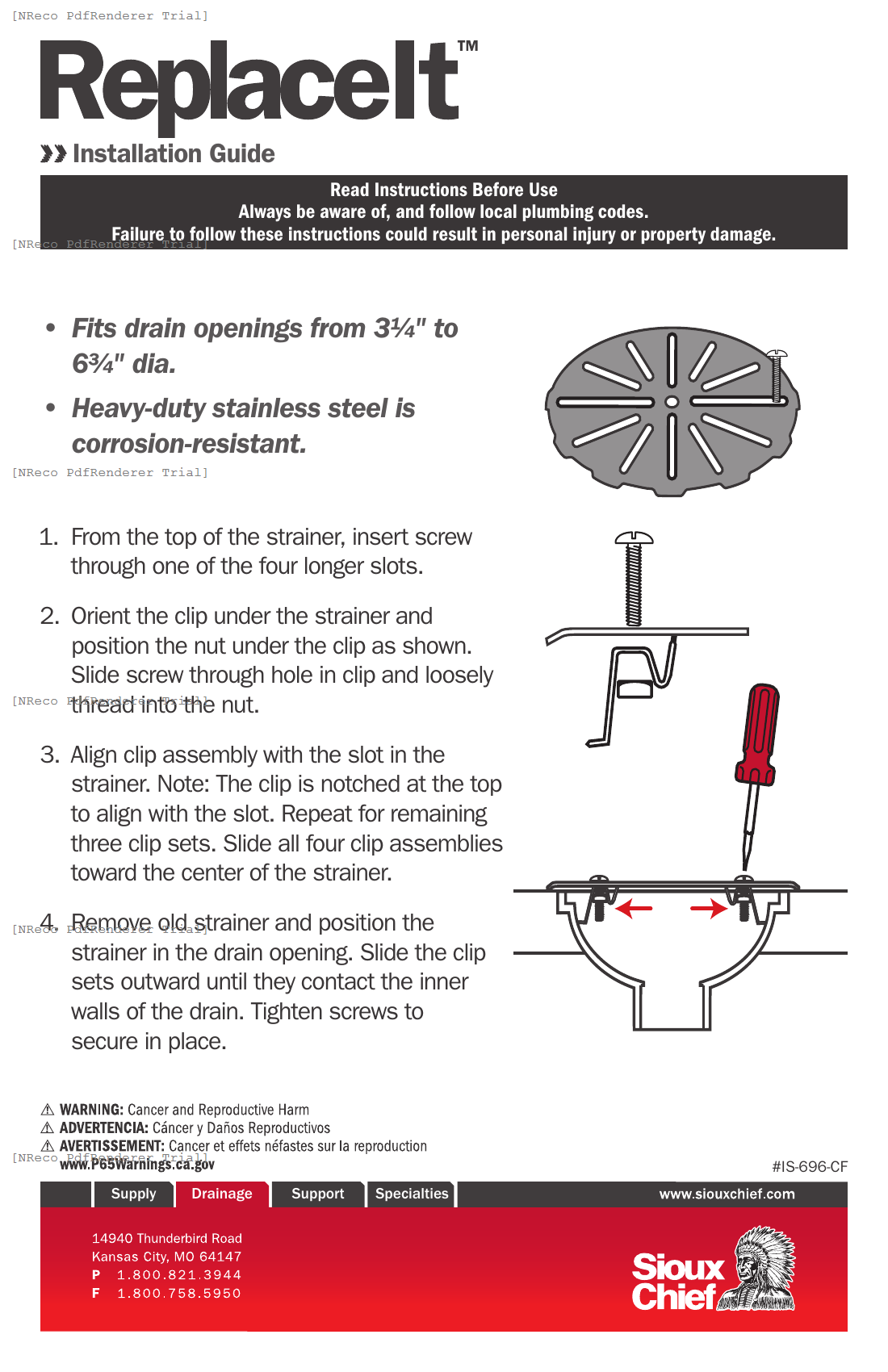 847 SERIES - REPLACEIT - INSTALLATION GUIDE.PDF Technical Document